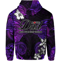 Custom Polynesian Fathers Day Hoodie I Love You In Every Universe Purple LT8 - Wonder Print Shop