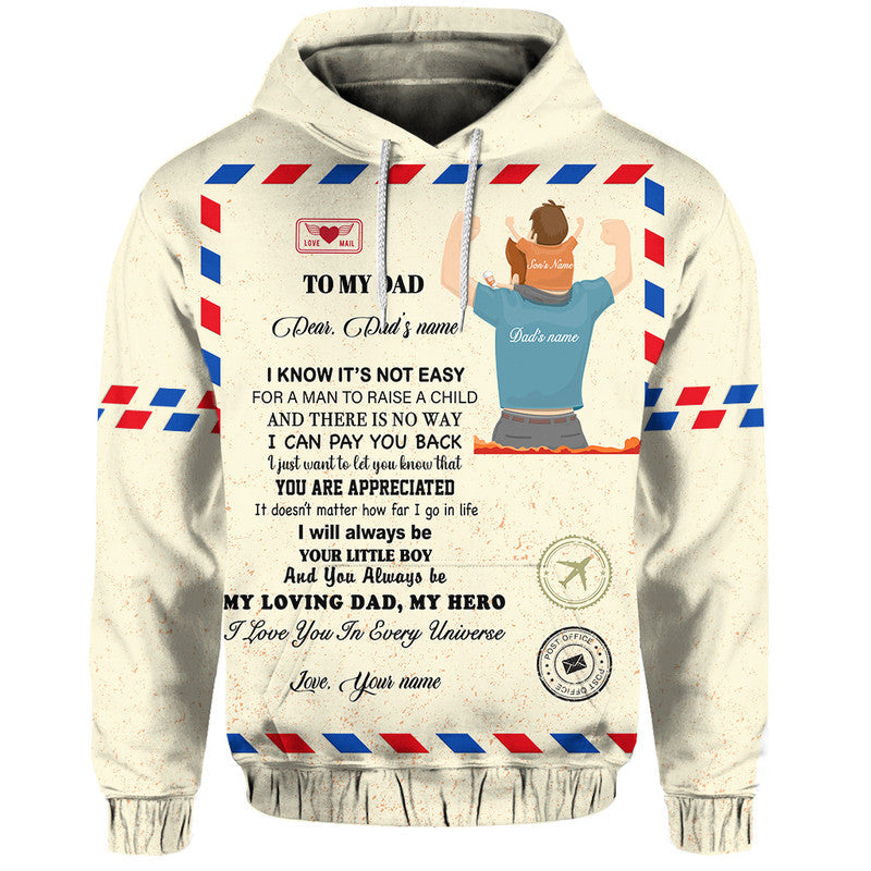 Custom Father Day Hoodie Letter From Son Simple Style LT8 - Wonder Print Shop