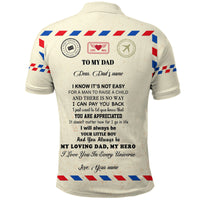 Custom Father Day Polo Shirt Letter From Son Simple Style LT8 - Wonder Print Shop