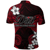 Custom Polynesian Fathers Day Polo Shirt I Love You In Every Universe Red LT8 - Wonder Print Shop