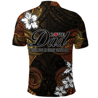 Custom Polynesian Fathers Day Polo Shirt I Love You In Every Universe Gold LT8 - Wonder Print Shop