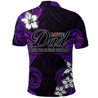 Custom Polynesian Fathers Day Polo Shirt I Love You In Every Universe Purple LT8 - Wonder Print Shop