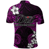 Custom Polynesian Fathers Day Polo Shirt I Love You In Every Universe Pink LT8 - Wonder Print Shop