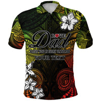 Custom Polynesian Fathers Day Polo Shirt I Love You In Every Universe Reggae LT8 - Wonder Print Shop