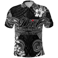 Custom Polynesian Fathers Day Polo Shirt I Love You In Every Universe Black LT8 - Wonder Print Shop