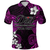 Custom Polynesian Fathers Day Polo Shirt I Love You In Every Universe Pink LT8 - Wonder Print Shop