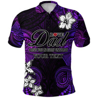 Custom Polynesian Fathers Day Polo Shirt I Love You In Every Universe Purple LT8 - Wonder Print Shop
