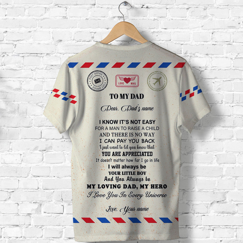 Custom Father Day T Shirt Letter From Son Simple Style LT8 - Wonder Print Shop