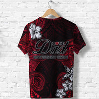 Custom Polynesian Fathers Day T Shirt I Love You In Every Universe Red LT8 - Wonder Print Shop