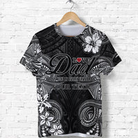 Custom Polynesian Fathers Day T Shirt I Love You In Every Universe Black LT8 - Wonder Print Shop