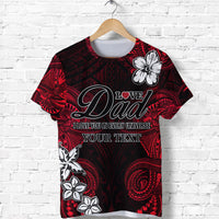 Custom Polynesian Fathers Day T Shirt I Love You In Every Universe Red LT8 - Wonder Print Shop