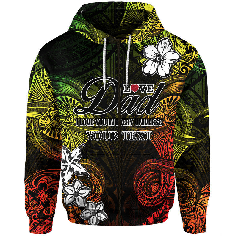 Custom Polynesian Fathers Day Hoodie I Love You In Every Universe Reggae LT8 - Wonder Print Shop