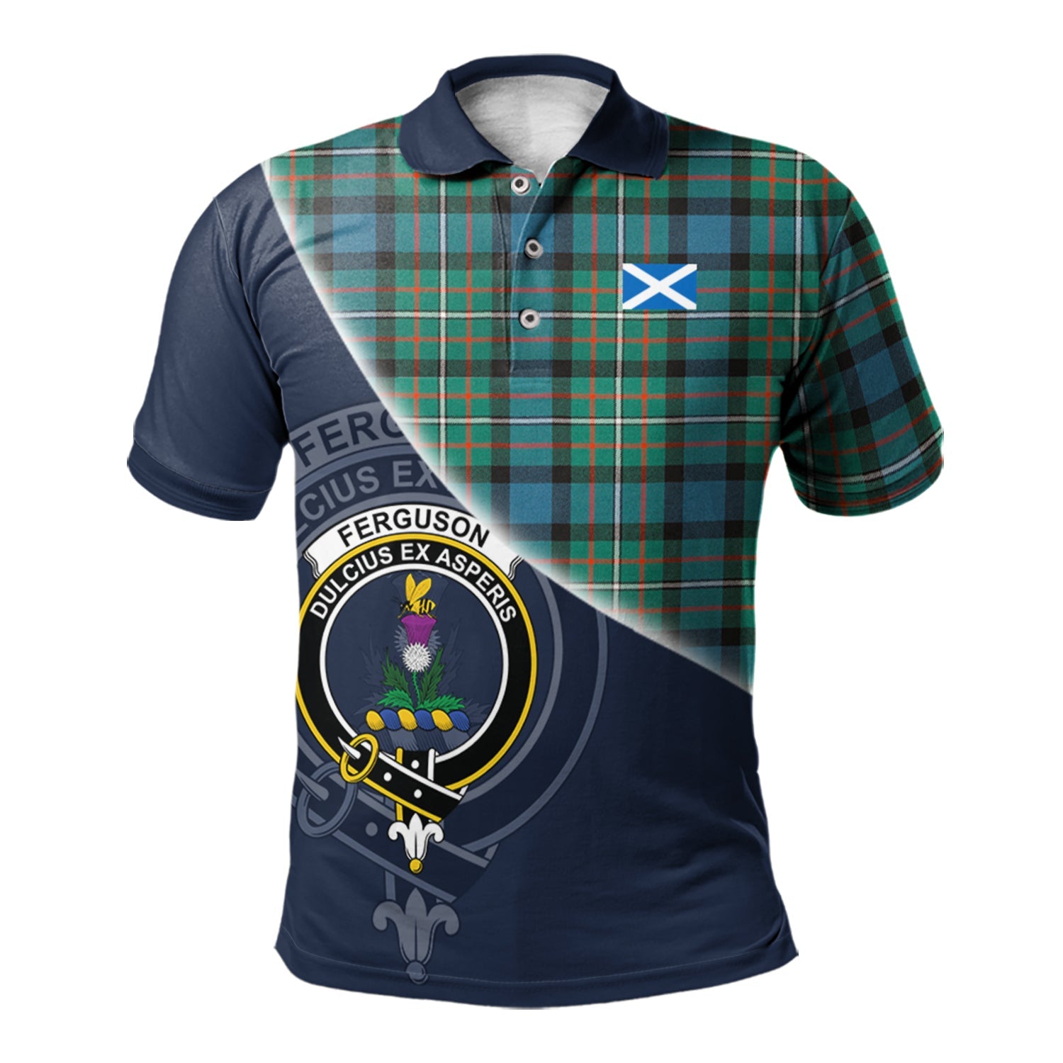 scottish-ferguson-ancient-clan-crest-tartan-scotland-flag-half-style-polo-shirt
