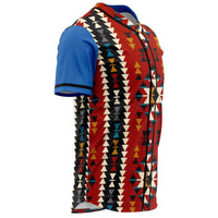 Tribal Seamless Geometric Native American Baseball Jersey LT10 - Wonder Print Shop