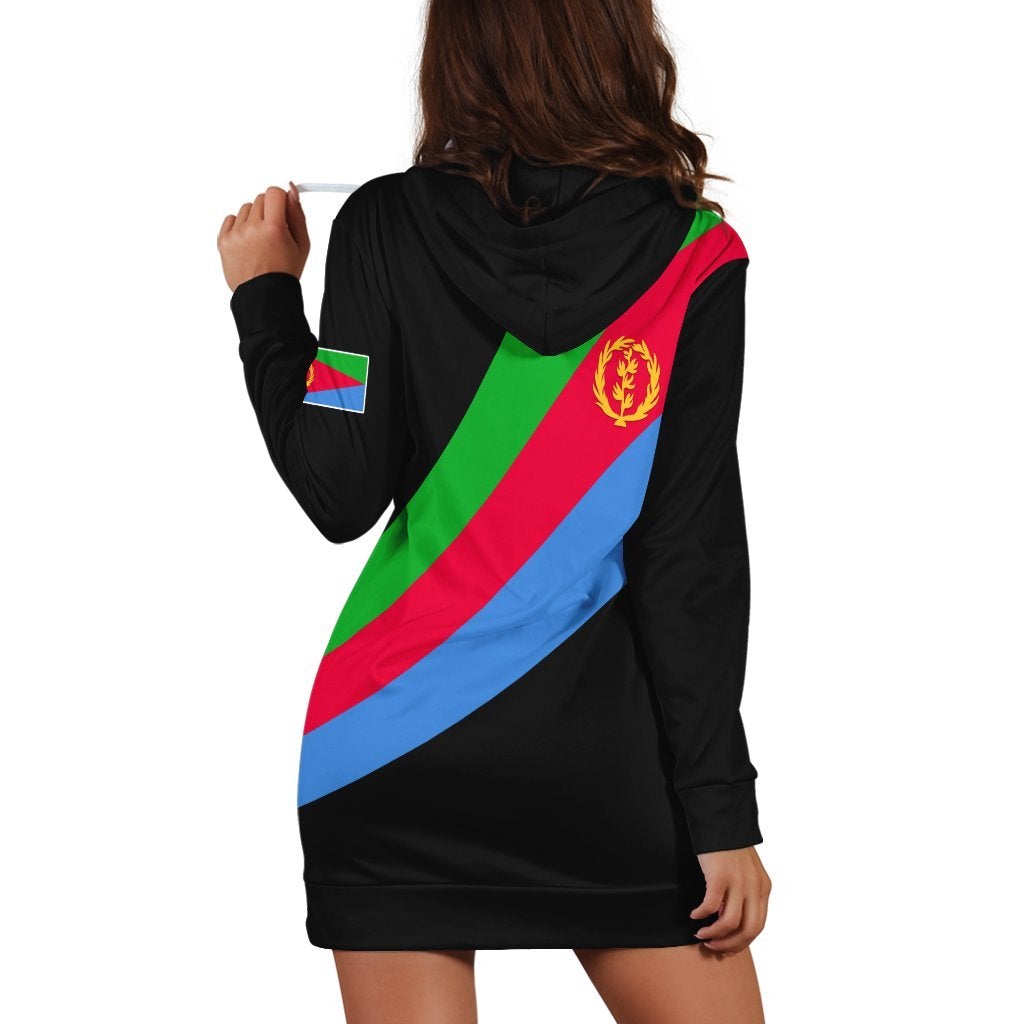 Eritrea Special Flag Hoodie Dress Black LT13 - Wonder Print Shop