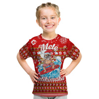 Custom Hawaii Christmas Santas Surf Mele Kalikimaka T Shirt LT2 - Wonder Print Shop