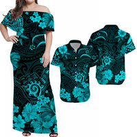 Hawaii Matching Hawaiian Shirt And Dress Polynesia Turquoise Cool Shaka Sign LT13 - Wonder Print Shop