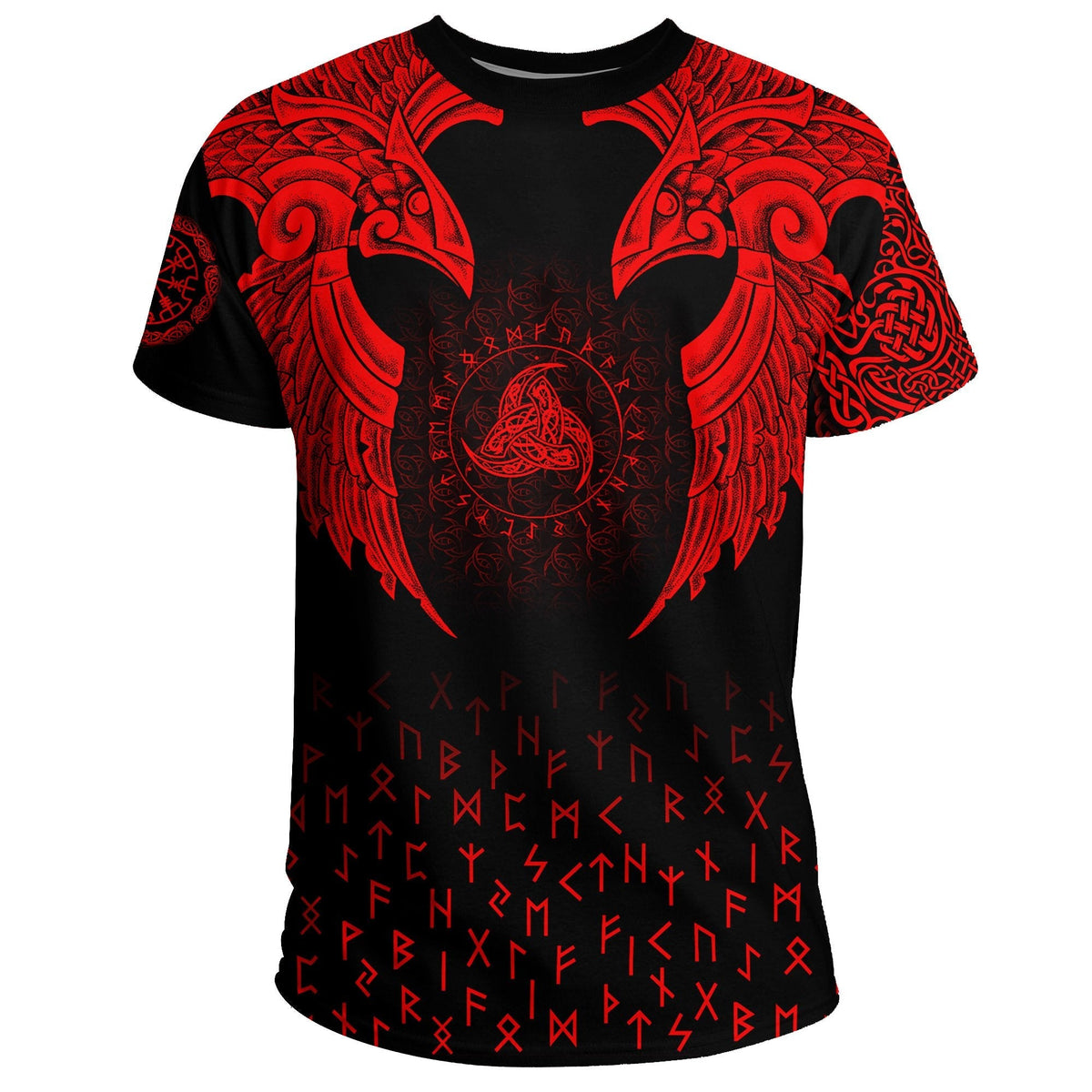 Viking T Shirt Nordic Raven Tattoos RLT12 - Wonder Print Shop