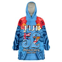 Fiji 1970 Happy 52 Years Independence Anniversary Wearable Blanket Hoodie - Wonder Print Shop