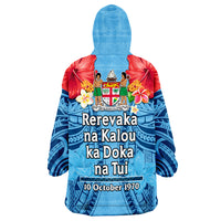 Fiji 1970 Happy 52 Years Independence Anniversary Wearable Blanket Hoodie - Wonder Print Shop