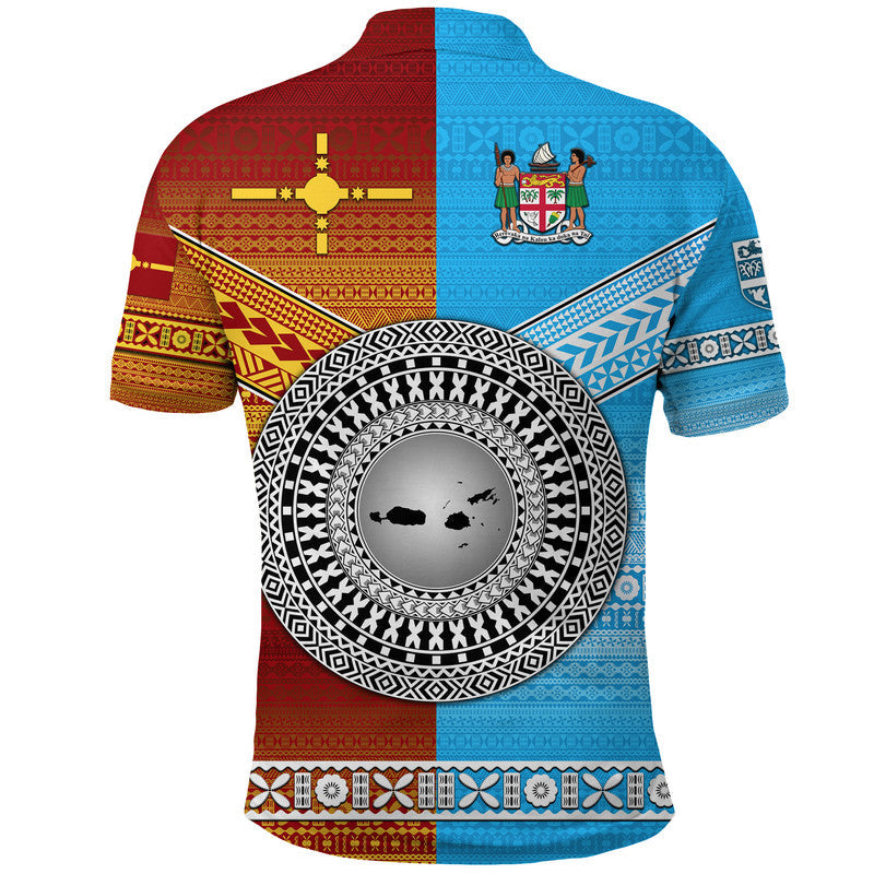 Fiji And Rotuma Tapa Pattern Polo Shirt Together LT8 - Wonder Print Shop