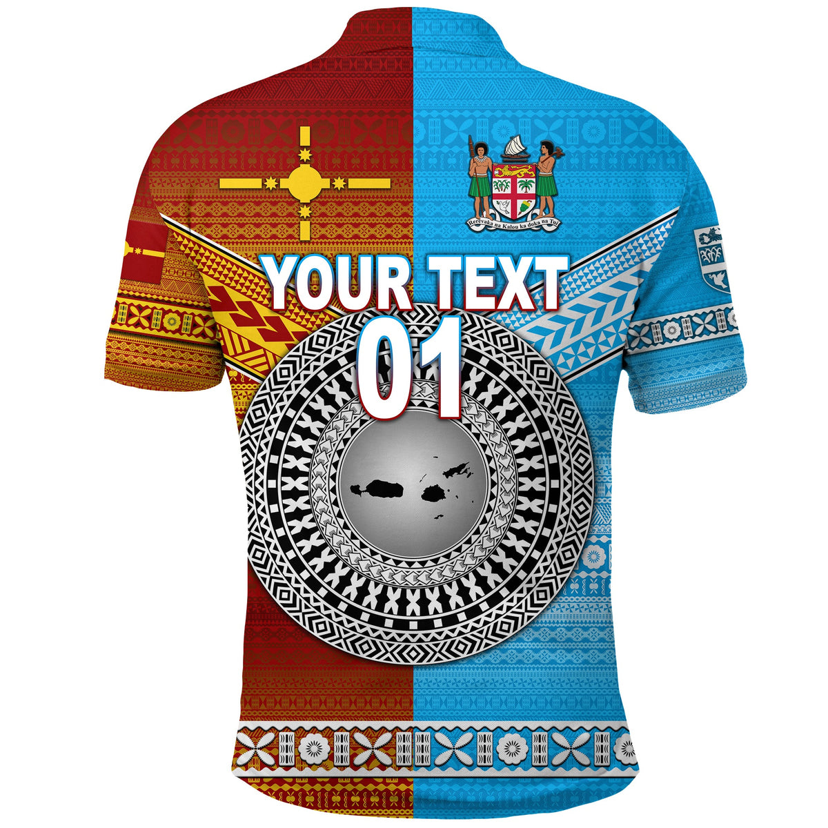 Custom Fiji And Rotuma Tapa Pattern Polo Shirt Together LT8 - Wonder Print Shop