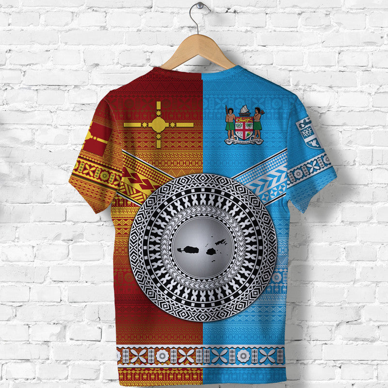 Fiji And Rotuma Tapa Pattern T Shirt Together LT8 - Wonder Print Shop