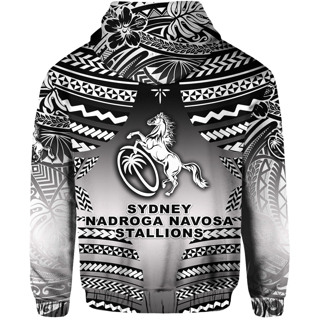 Fiji Rugby Zip Hoodie Sydney Nadroga Navosa Stallions Creative Style Gradient Black LT8 - Wonder Print Shop