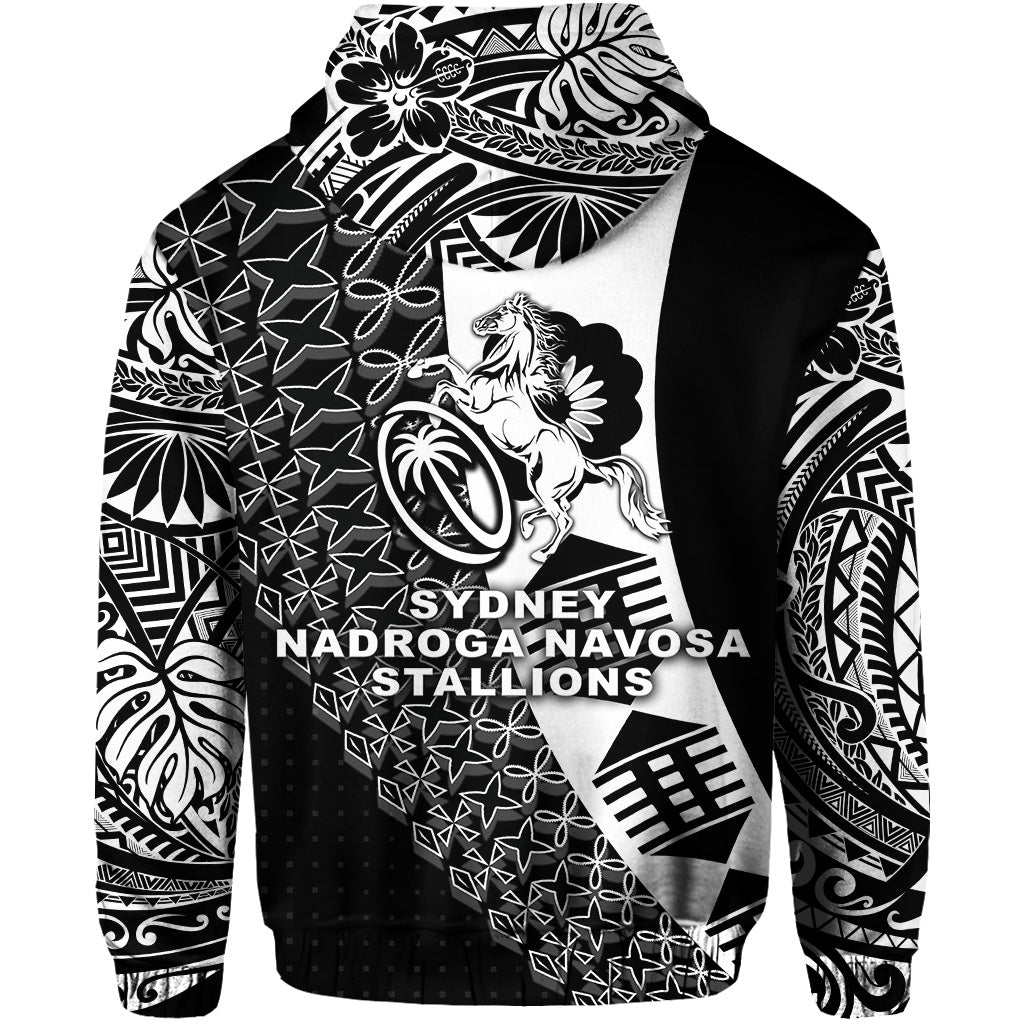 Fiji Rugby Zip Hoodie Sydney Nadroga Navosa Stallions Tapa Vibes NO.1 LT8 - Wonder Print Shop