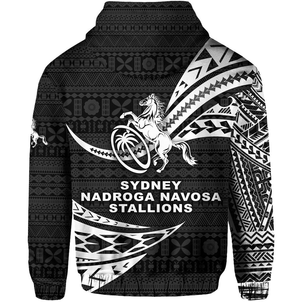 Fiji Rugby Hoodie Sydney Nadroga Navosa Stallions Unique Version Black LT8 - Wonder Print Shop