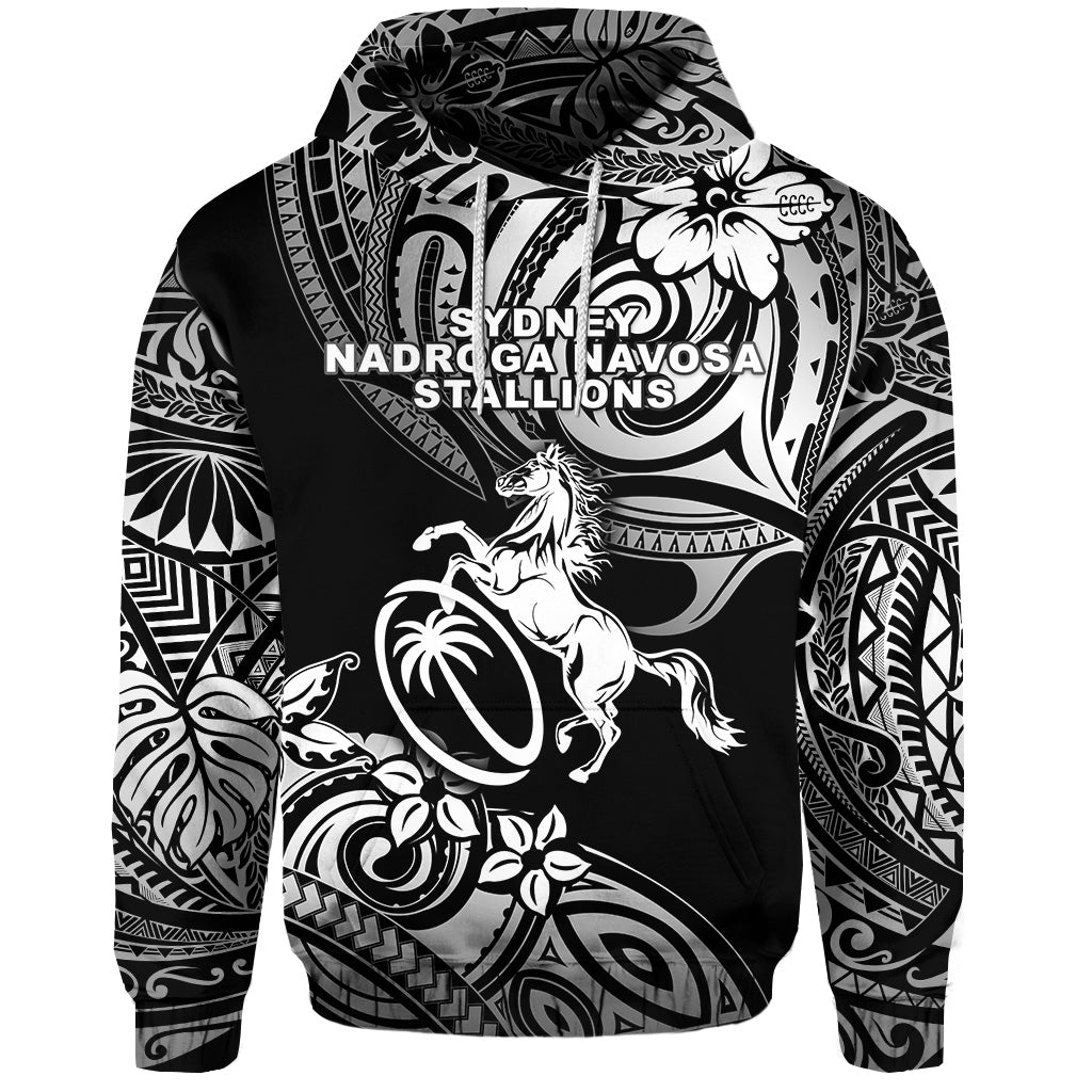 Fiji Rugby Hoodie Sydney Nadroga Navosa Stallions Unique Vibes Black LT8 - Wonder Print Shop