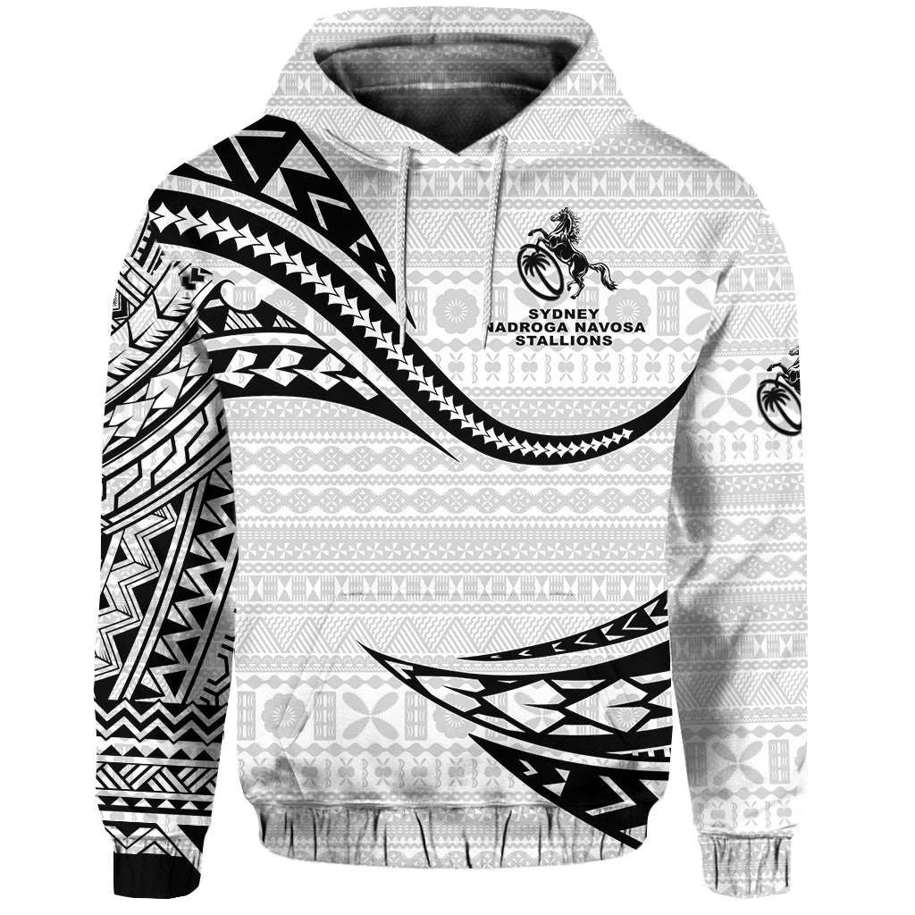 Fiji Rugby Hoodie Sydney Nadroga Navosa Stallions Unique Version White LT8 - Wonder Print Shop