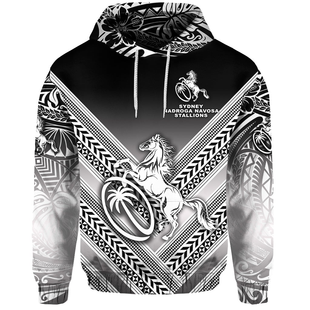 Fiji Rugby Hoodie Sydney Nadroga Navosa Stallions Creative Style Gradient Black LT8 - Wonder Print Shop