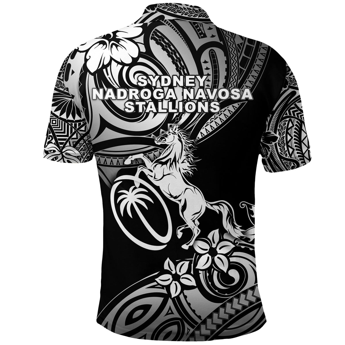 Fiji Rugby Polo Shirt Sydney Nadroga Navosa Stallions Unique Vibes Black LT8 - Wonder Print Shop