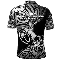 Fiji Rugby Polo Shirt Sydney Nadroga Navosa Stallions Unique Vibes Black LT8 - Wonder Print Shop