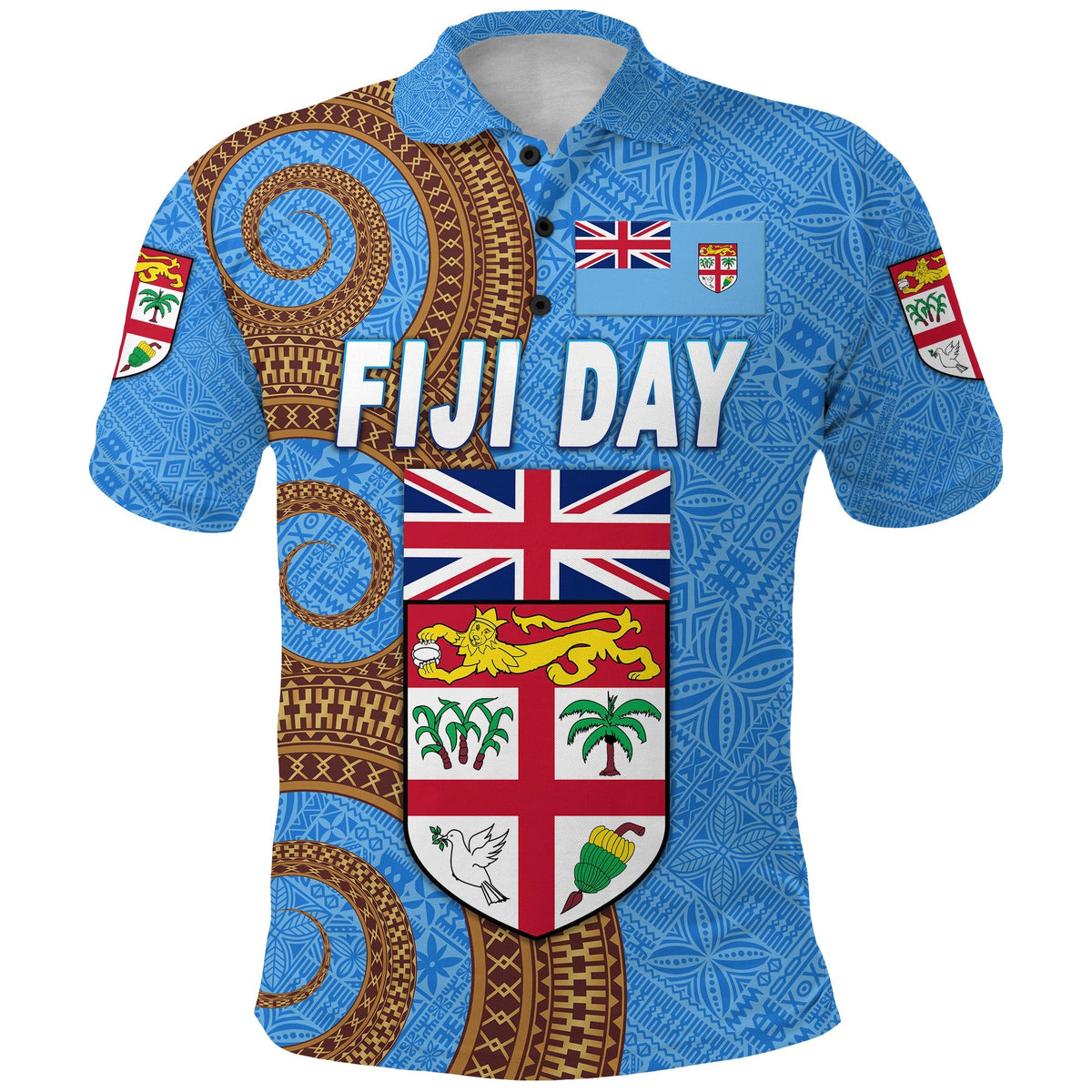 Fiji Day Polo Shirt Independence Anniversary Simple Style LT8 - Wonder Print Shop