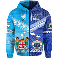 Fiji Samoa Zip Hoodie Together LT8 - Wonder Print Shop