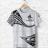 White rugby tee on hanger with black zigzag side print and Sydney Nadroga Navosa Stallions logo