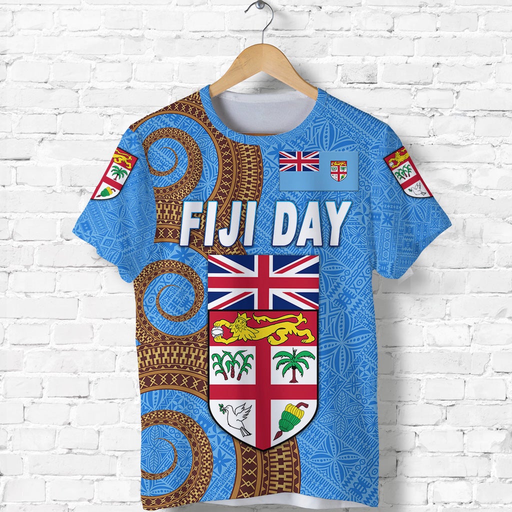 Custom Fiji Day T Shirt Independence Anniversary Simple Style LT8 - Wonder Print Shop