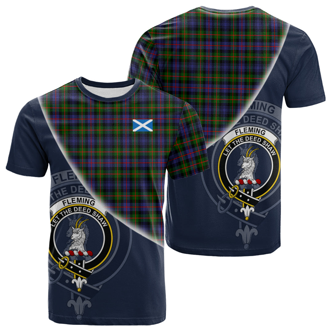 scottish-fleming-clan-crest-tartan-scotland-flag-half-style-t-shirt