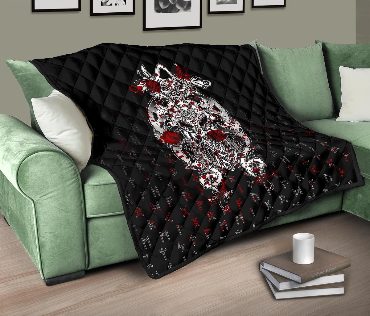 Viking Tyr Tattoo Blood Premium Quilt RLT12 - Wonder Print Shop