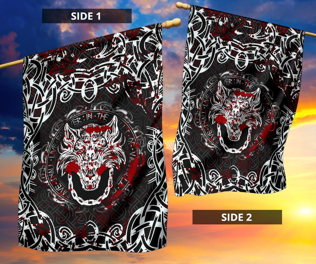 Viking Garden Flag Fenrir Viking Blood 3D RLT12 - Wonder Print Shop
