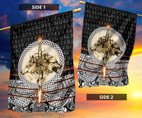Viking Garden Flag Wolf and Vikings Tattoo 3D RLT12 - Wonder Print Shop