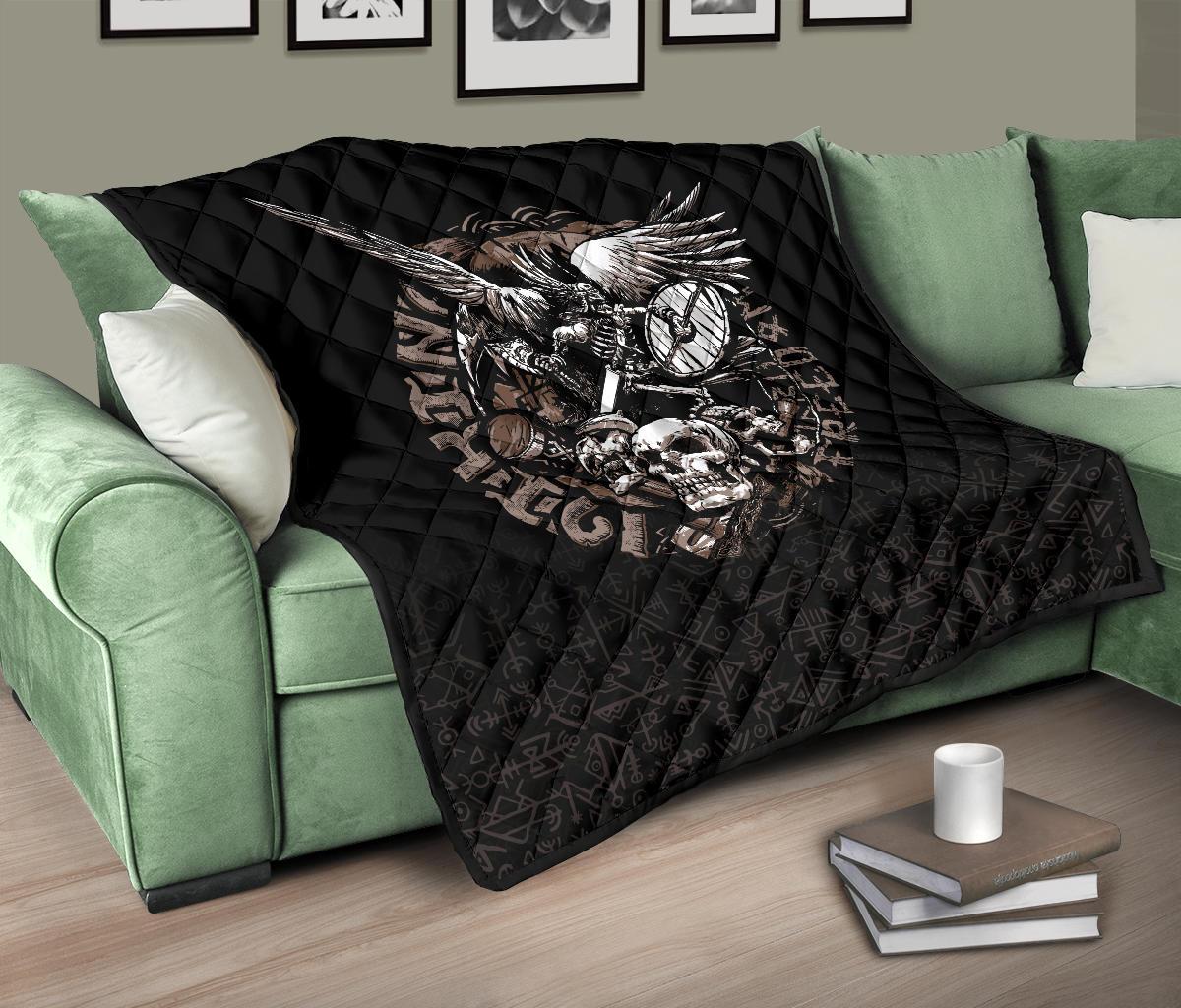 Viking Warrior Tattoo Odin Premium Quilt RLT12 - Wonder Print Shop