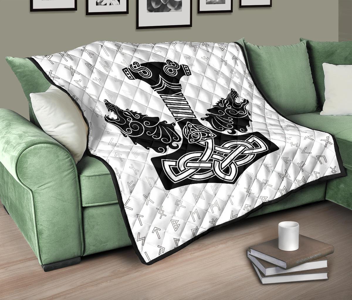 Viking Thor S Hammer Mjollnir Premium Quilt RLT12 - Wonder Print Shop