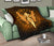 Viking Premium Quilt Gold Spear Of The God Odin - Gungnir and Two Gold Ravens RLT12 - Wonder Print Shop