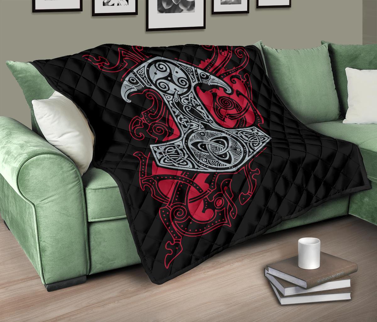 Viking Hammer Mjollnir Premium Quilt RLT12 - Wonder Print Shop