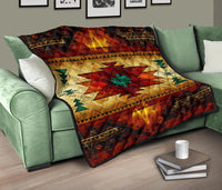 Southwest Brown Symbol Native American Premium Quilt LT10 - Wonder Print Shop