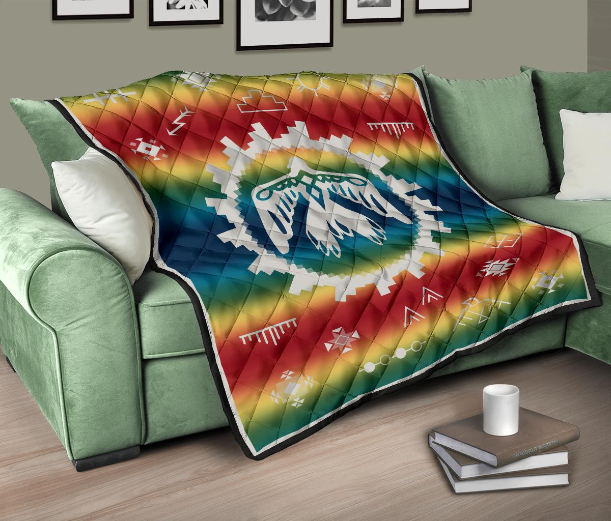 Thunderbird Rainbow Native American Premium Quilt LT10 - Wonder Print Shop