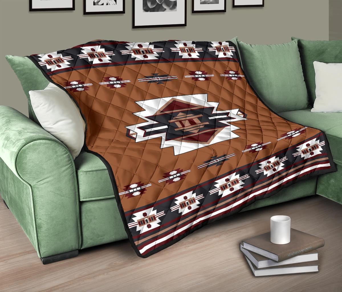 Native Temple Symbol Native American Premium Quilt LT10 - Wonder Print Shop